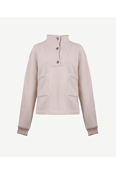 Yargıcı Stand Collar Sweatshirt with Front Pocket Detail