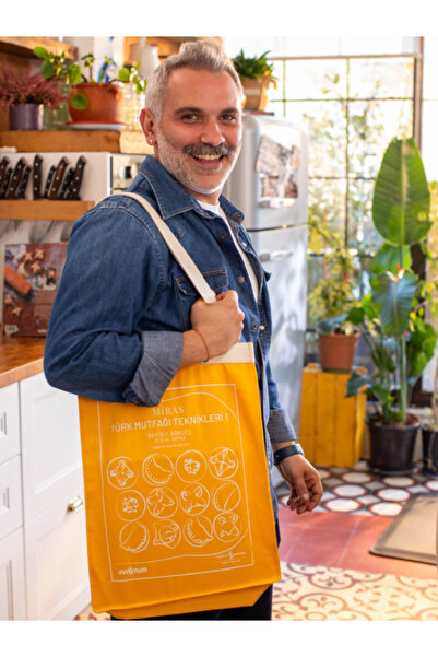 Refikadan Miras Türk Mutfağı Teknikleri 1 Sert Kapak ve Bez Çanta Seti SARI