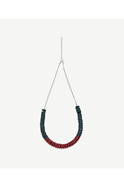 Yargıcı Ahşap Boncuklu Kolye