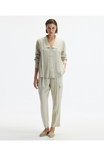 Yargıcı Geniş Yaka Uzun Kollu Gömlek