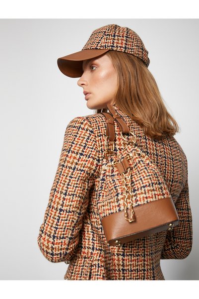 Koton Tweed Faux Leather Bag - X Selected by Melis Ağazat