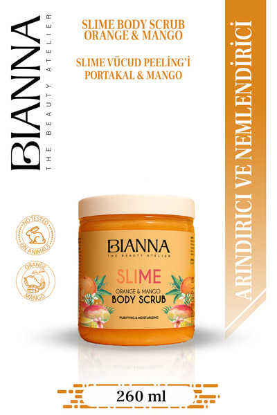 Bianna مقشر الجسم بالبرتقال والمانجو |   تأثير تنقية وترطيب البشرة |   260 جرام