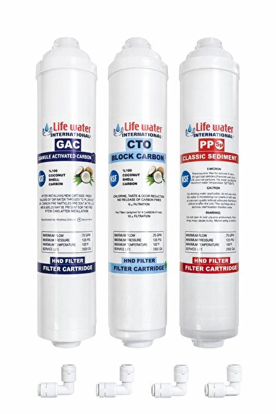 lifewater su arıtma sistemleri Lifewater 12'' Inline Kapsül Filtre Takımı