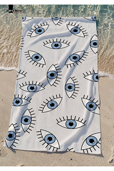 Marte Home منشفة الشاطئ ذات العيون الزرقاء