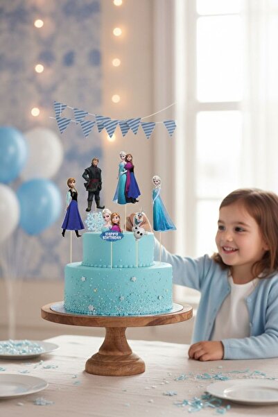 Cadde Süs personaj seturi de ornamente pentru tort cu tematică Frozen