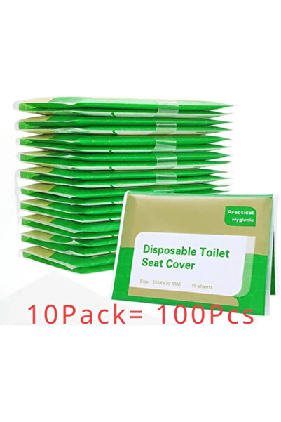 Choice عبوة من 10 أغطية مقاعد مراحيض للاستخدام مرة واحدة، محمولة، مناسبة للسف...