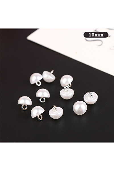 Choice ١٠ قطع من أزرار قمصان بلاستيكية صناعية على شكل فطر، نصف دائرية، مزينة ...