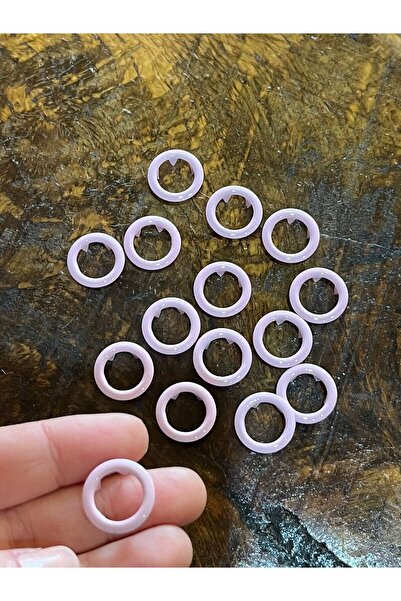 Gönülden Tasarım 15 Adet Pembe Zımba Kuş Gözü Giyim Çanta Aparatı 1 Cm