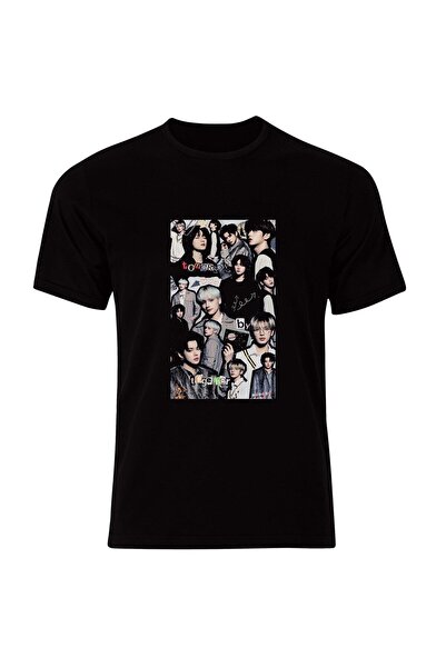 fame-stoned Txt Kpop Müzik Grubu Baskılı Unisex %100 Pamuk T-shirt (YEONJUN,S...