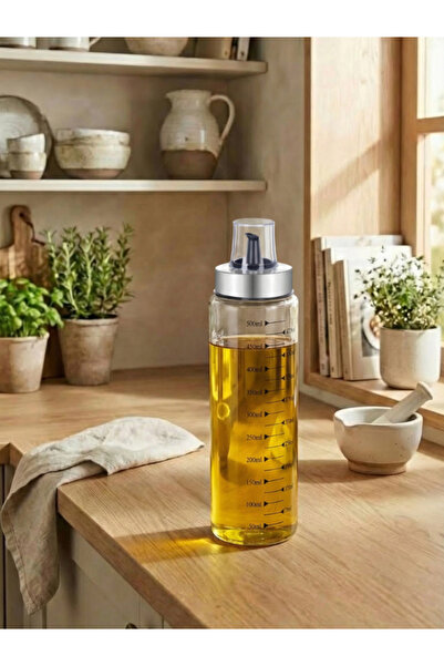 leelaHOME Metal Kapaklı Ölçülü Yağdanlık 550 ML