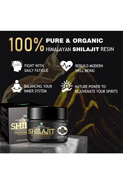 BIYODE shilajit شيلاجيت راتنج شيلاجيت العضوي النقي من الهيمالايا 30 جرام