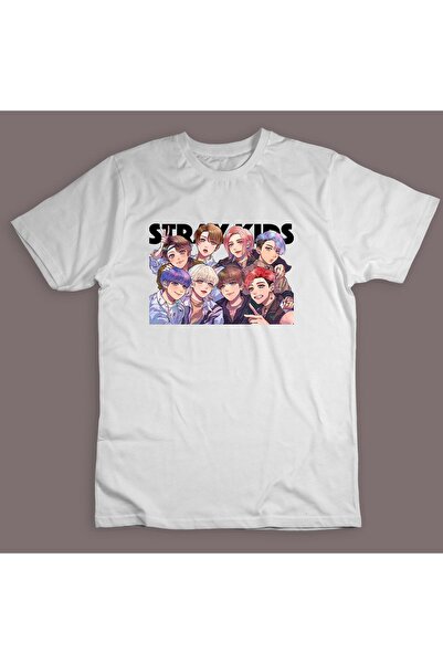 fame-stoned Stray Kids K-pop muzička grupa Štampano Unisex 100% pamuk Bela T-...