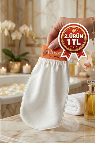 Flossy BATH GLOVE %100 İpek Kese Banyo Kesesi ve Duş Cilt Bakımı Floş Yüz Vüc...