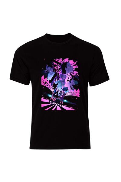 fame-stoned Blackpink Чорна футболка 100% бавовна Чорний унісекс дизайн