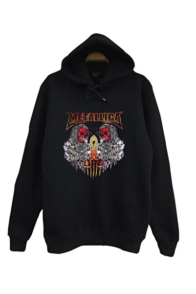 fame-stoned سويت شيرت بقلنسوة بطبعة ميتاليكا