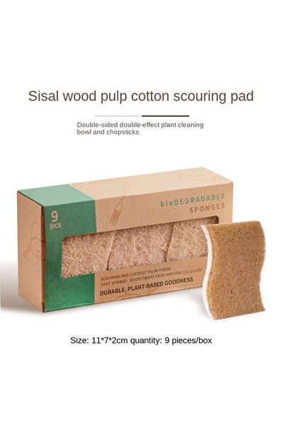 Choice مجموعة من 9 قطع من إسفنجات تنظيف النباتات الطبيعية الصديقة للبيئة وإسف...