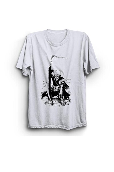 fame-stoned Tricou alb unisex 100% bumbac cu imprimeu Bleach Anime