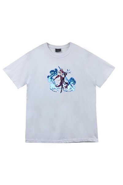 fame-stoned Genshin Impact Anime з принтом, унісекс, 100% бавовна, біла футболка