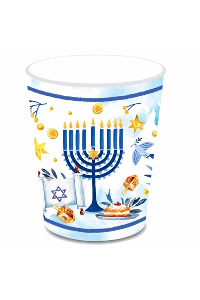 Choice طقم أدوات مائدة ورقية للاستخدام مرة واحدة لحفلات عيد الأنوار (حانوكا) ...