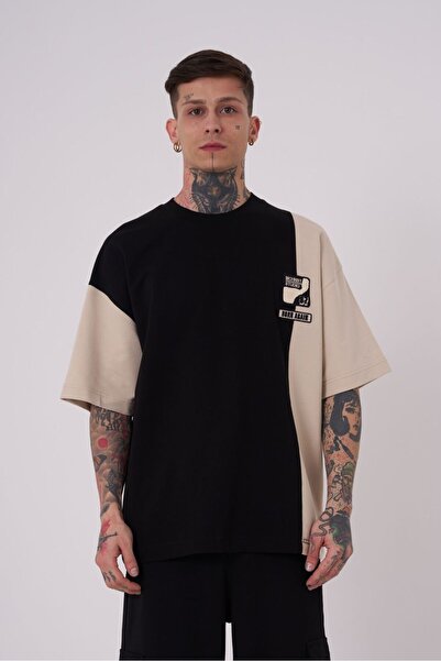 Machinist Tricou pentru bărbați, cu broderie tehnică, ruptă, supradimensionat...