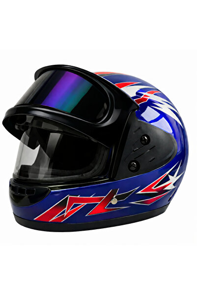 FIXATO Cască integrală unisex pentru motocicletă/scuter, cu vizieră dublă, FI...