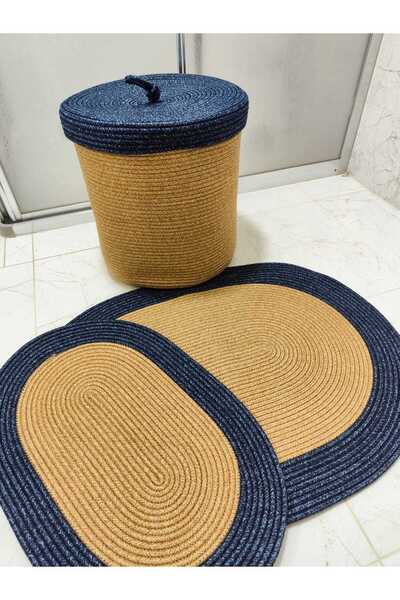 ModaCardin Богемський стиль джутовий килимок для ванної кімнати - набір з 3 ш...