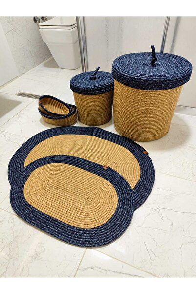 ModaCardin Набір з 6 джутових килимків для ванної кімнати - богемський стиль,...