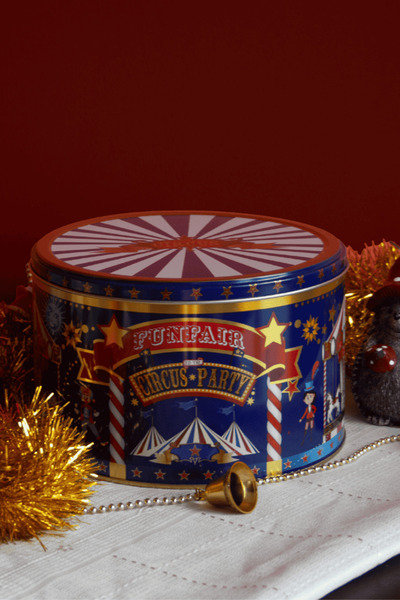 Sarkap Circus Seri - Yuvarlak Metal Kutu - Lacivert