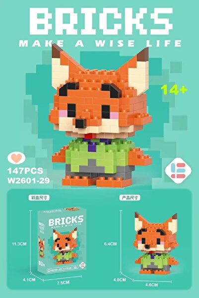 Bricks Nick Zootopia 3D Yapboz.