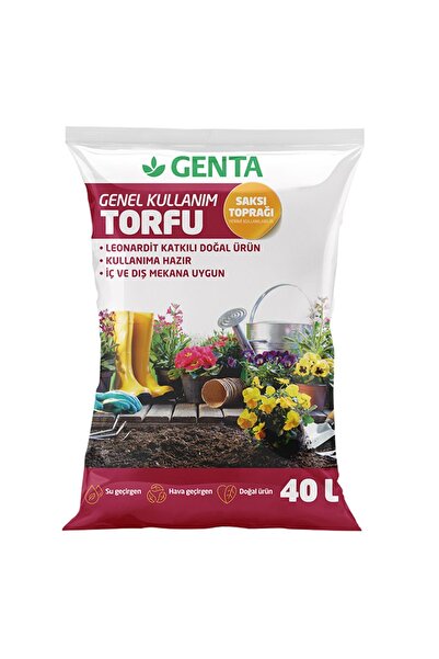 Genta Genel Kullanım Torfu Toprağı Saksı Toprağı 40 Lt
