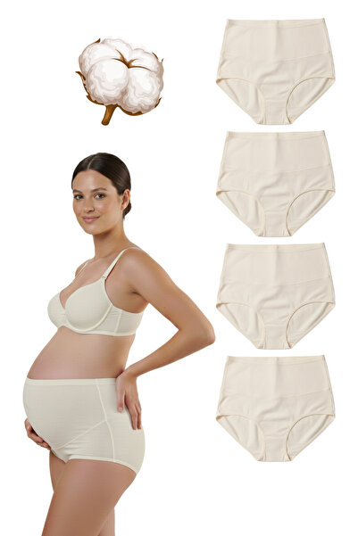 Hmd talie înaltă Set de 4 chiloți de maternitate mixte |   Lenjerie confortab...