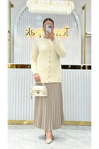 Nefise Angora Kedi Sakal Uzun Ceket