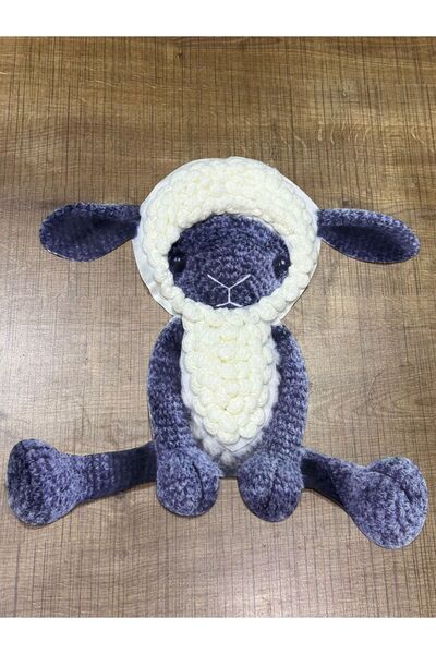 Gönülden Tasarım Aplicație de cusut cu ursuleț albastru din pluș țesut 32x31 cm