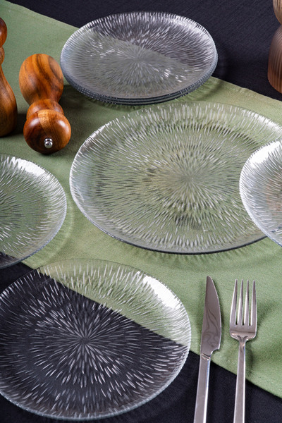 Heda Porselen Rimex 7 Piece Serving and Cake Presentation Set