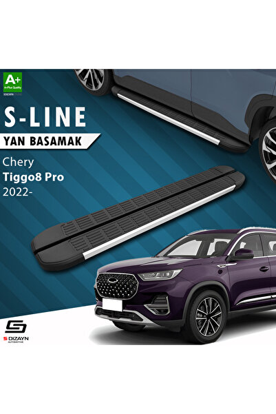 S Dizayn S-Dizayn Chery Tiggo8 Pro S-Line Aluminyum Yan Basamak 183 Cm 2022 Ü...