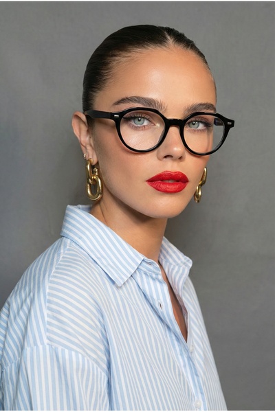 Eyesofia Pentini Unisex Black Framed Blue Block Blue Light Filter Screen Glasses