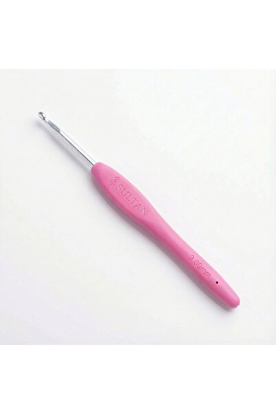 Sultan Mâner colorat din silicon pentru croșetat, roz - 3 mm