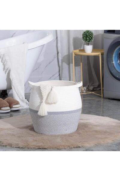 ModaCardin Καλάθι από γιούτα και ψάθινο - Μπάνιο, βρώμικο και καλάθι παιχνιδι...