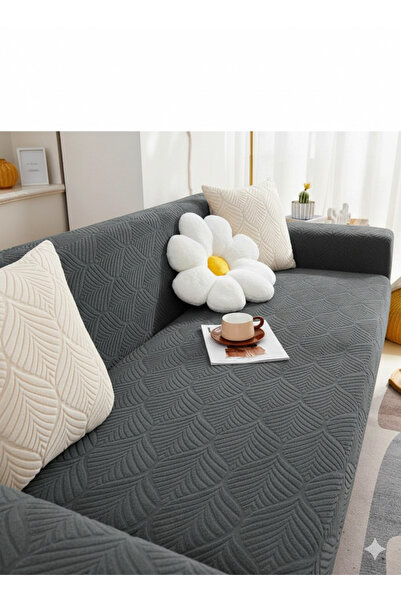 BASHTUGH TİCARET Husă pentru scaun cu elastic pentru 3 persoane, model cu fru...