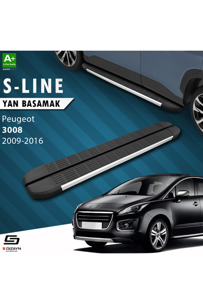 S Dizayn S-Dizayn Peugeot 3008 S-Line Aluminyum Yan Basamak 183 Cm 2009-2016 ...