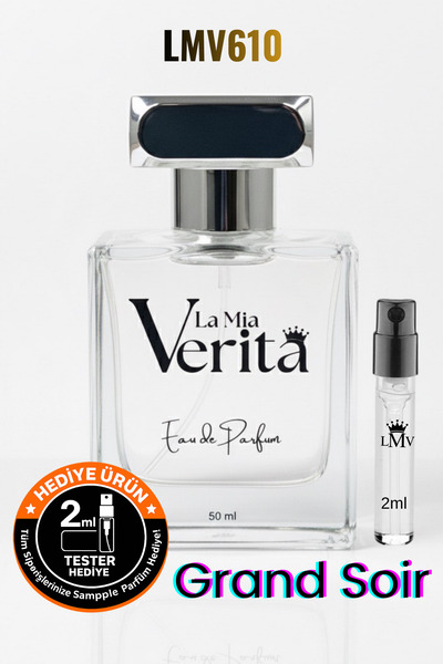 la mia verita Grand Soir Uniseks parfüm LMV610 Oryantal Amber, Vanilya, Sedir...