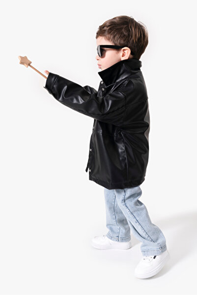 Jikko Baby Deri Ceketli Bayramlık & Hediyelik 3'lü Erkek Çocuk Takımı 9089