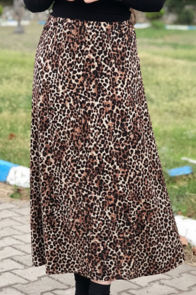SEVENLINE Women's Leopard Patterned Skirt