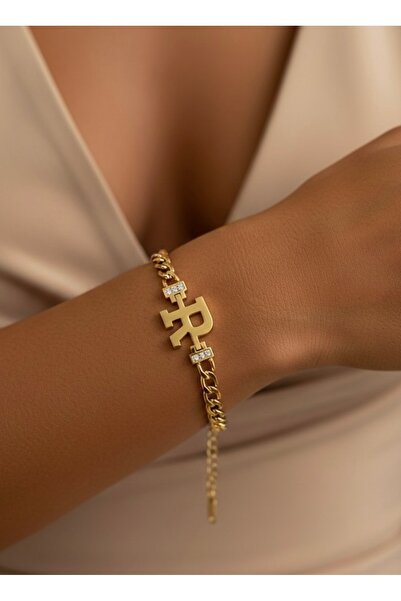 İNN JEWELLERY سوار من الفولاذ بحرف R مع شكل سلسلة مضاد للتشويه (ضمان المستورد...