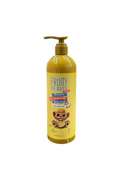 Fruity Beauty شامبو وبلسم وغسول للجسم 3 في 1 بزبدة الشيا - 850 مل / 29.92 أون...