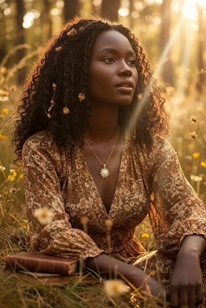 Maren Store Steel Sun Necklace