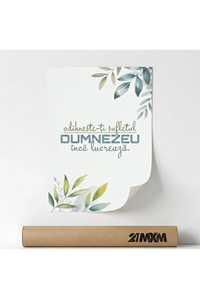 21mxm Unframed Romanian Religious Canvas Poster - Digital Print - God is stil...