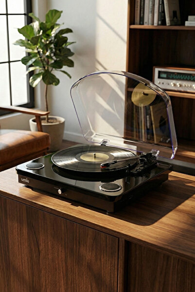 Umie Bemol Siyah Piano Kablama 10W BT İN, BT OUT, RCA, USB Özellikli Nostalji...