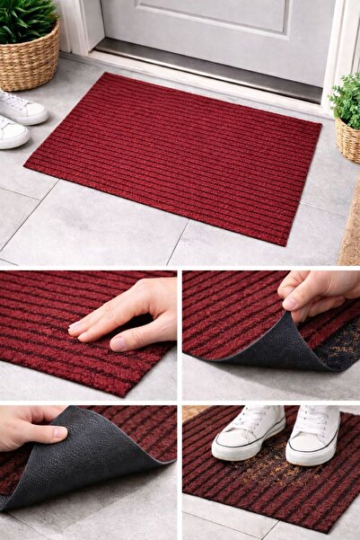 Stableflex Kapı Önü Paspası 40x70cm Kaymaz Tabanlı Yoğun Lifli 4 Mevsim + 4 R...