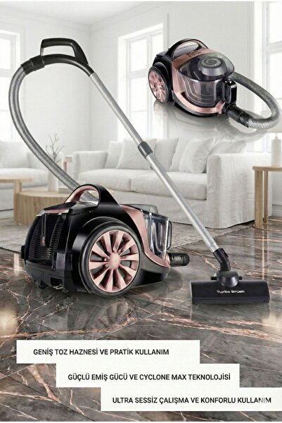 Arnica Tesla Premium Rose Ultra Sessiz Elektrikli Süpürge 750 Watt - Ultra Gü...